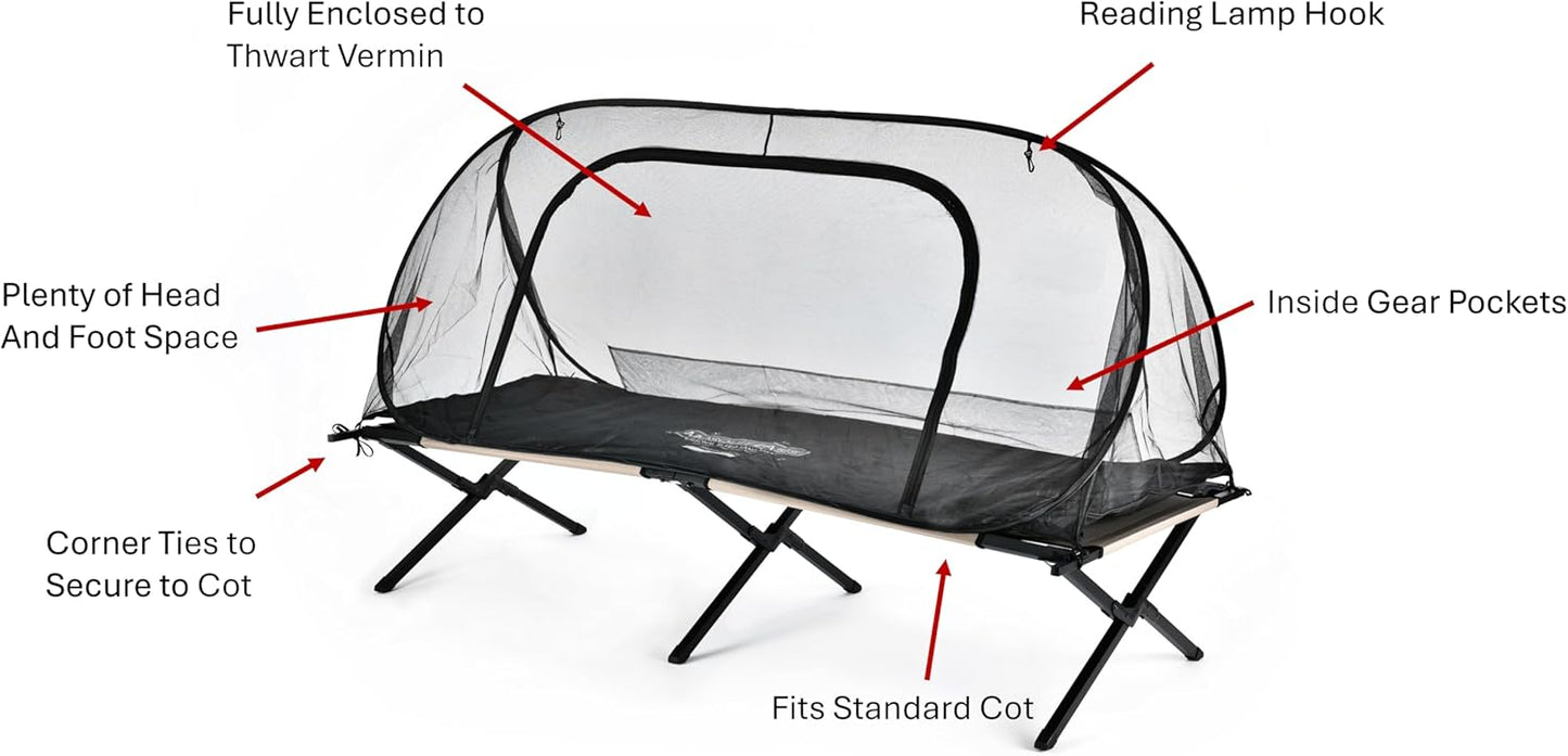 Wicked Cool MosquitOasis Pop-Up Mosquito Net Tent for Summer Camps and Camping