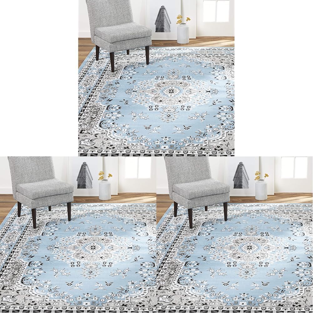 Home Dynamix Premium Sakarya Traditional Medallion Border Area Rug, Claret, 7'8"x10'7" Rectangle