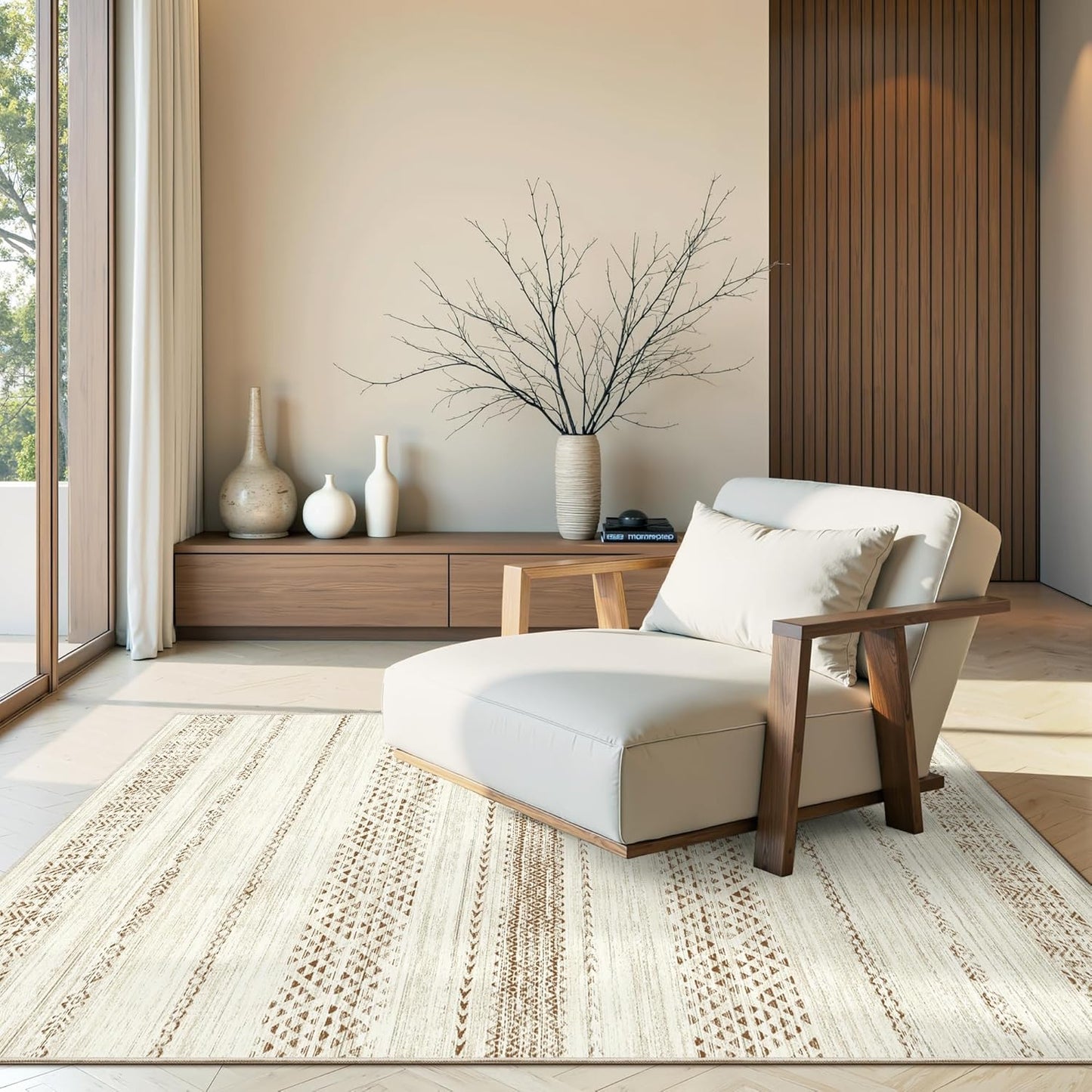 8x10 Area Rug for Living Room Moroccan Washable Rugs Non Slip Indoor Floor Carpet Foldable Large Soft Area Rug for Dining Room Bedroom with Low Pile(Grey,8'x10')