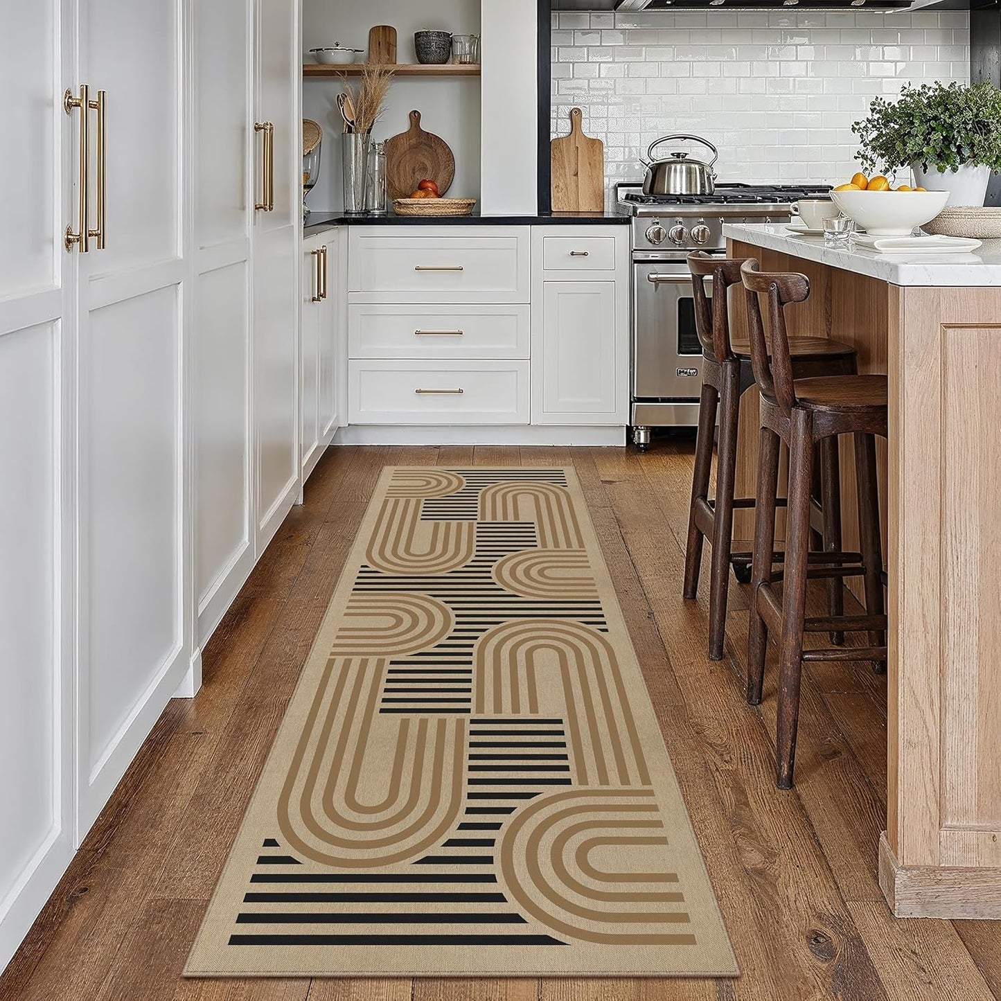 5x7 Checkered Easy Jute Area Rug for Living Room Checkerboard Washable Indoor Outdoor Carpet Farmhouse Patio Office Mat Geometric Non Slip Black Carpet for Backyard Dining Room