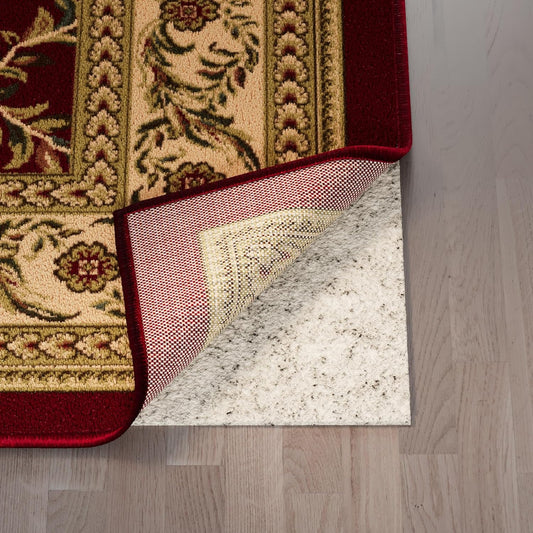 Ottomanson Non Slip Rug Pad Grip 8x12 1/8 Thick, Protection for Any Flooring Surface, Keep Your Runner Rug and Area Rugs in Place, 7'8" x 12', Beige