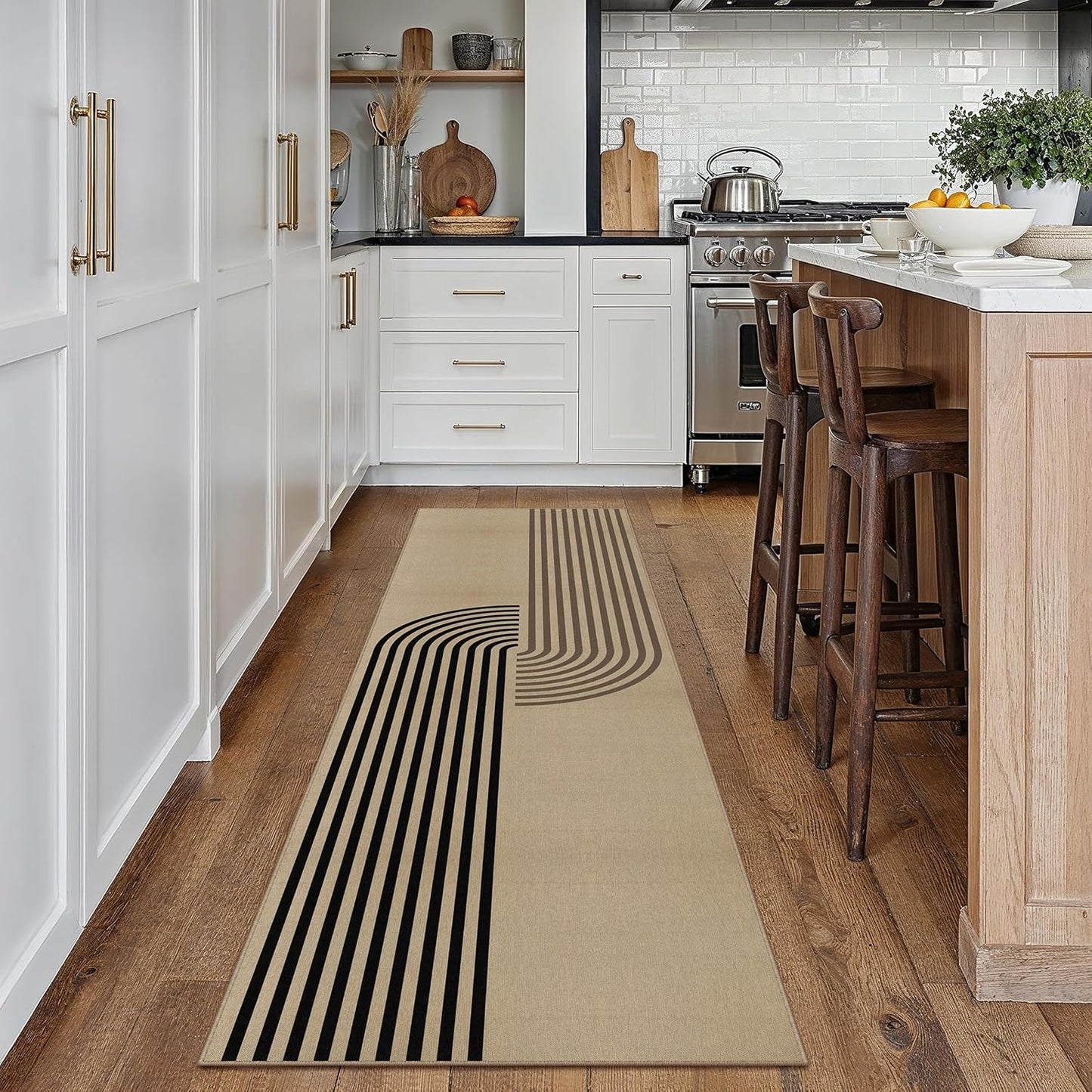5x7 Checkered Easy Jute Area Rug for Living Room Checkerboard Washable Indoor Outdoor Carpet Farmhouse Patio Office Mat Geometric Non Slip Black Carpet for Backyard Dining Room