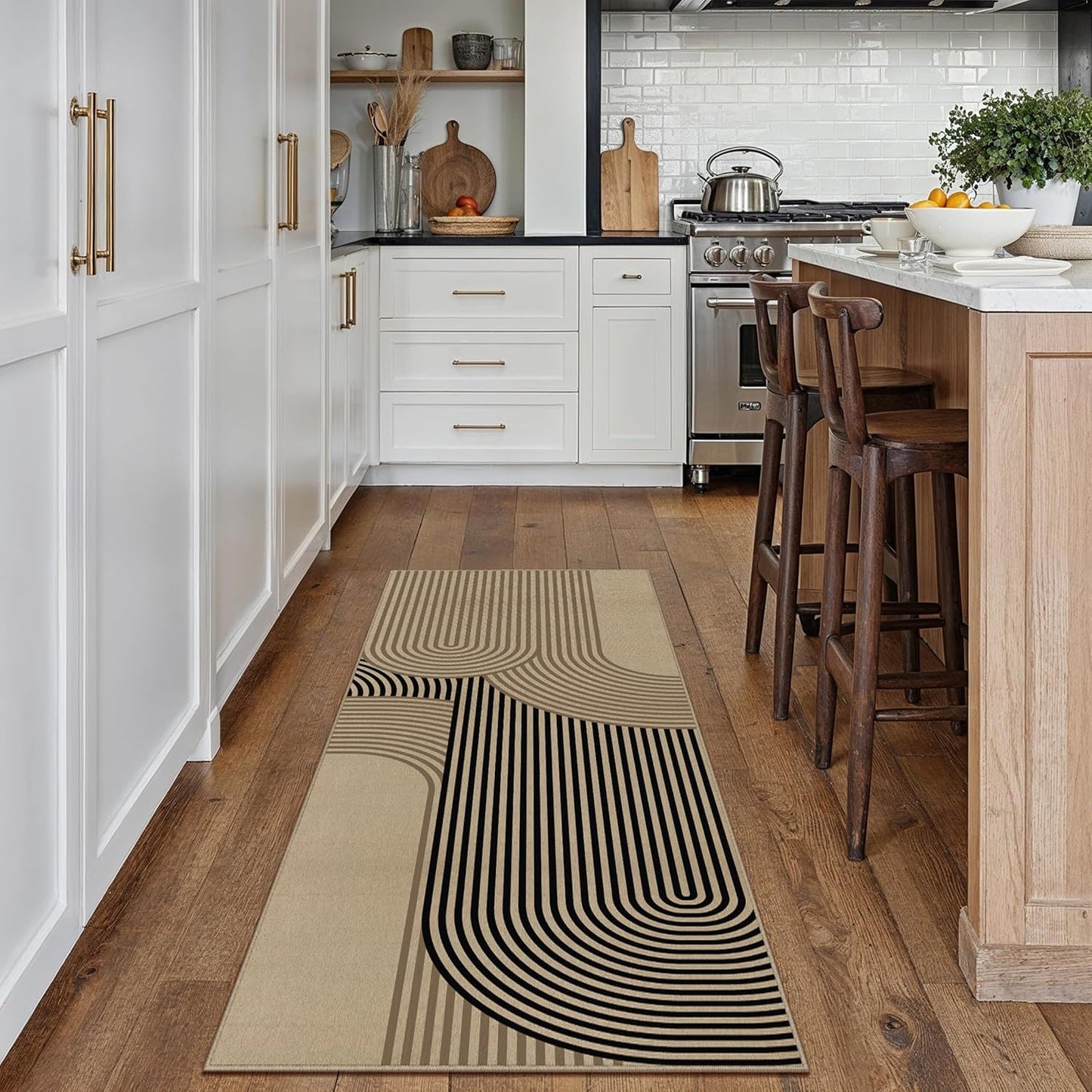 5x7 Checkered Easy Jute Area Rug for Living Room Checkerboard Washable Indoor Outdoor Carpet Farmhouse Patio Office Mat Geometric Non Slip Black Carpet for Backyard Dining Room