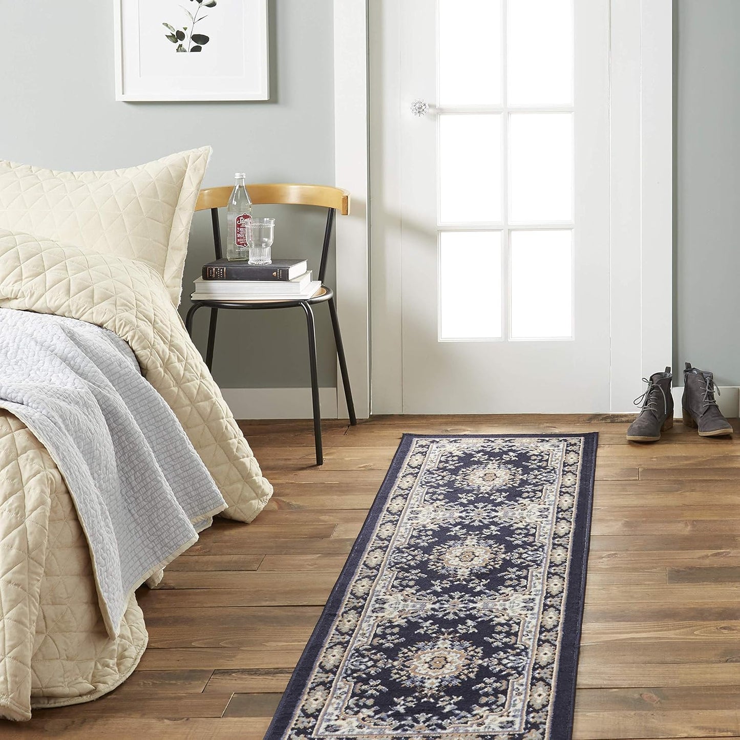 Home Dynamix Premium Sakarya Traditional Medallion Border Area Rug, Claret, 7'8"x10'7" Rectangle